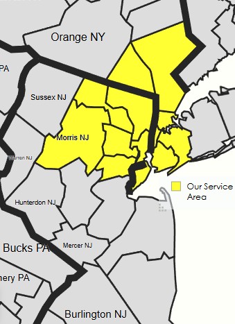 MiteBuster pest control service area map